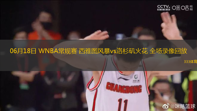 06月18日 WNBA常規(guī)賽 西雅圖風(fēng)暴vs洛杉磯火花 全場錄像回放